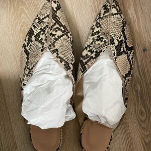 Zara Snakeskin Mules